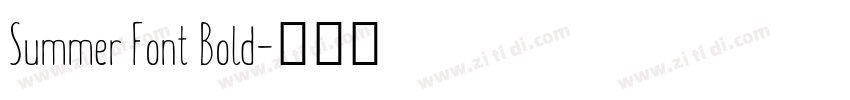 Summer Font Bold字体转换 Summer Font Bold字体转换